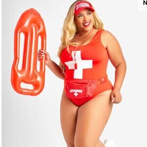NWT Ashley Stewart Bae Watch Lifeguard Baywatch Halloween costume 3X